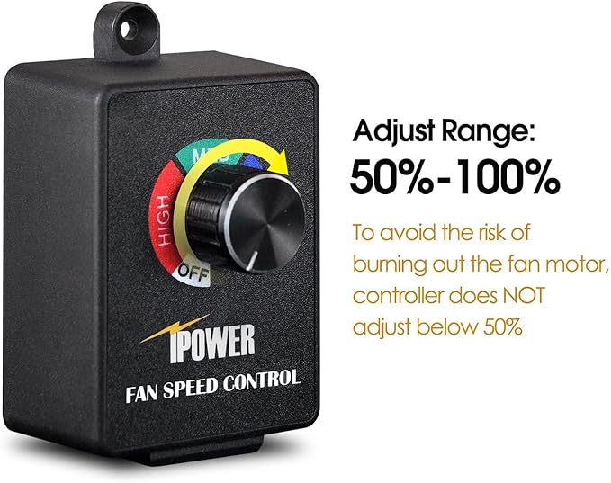 iPower 4 Inch 195 CFM Inline Fan, Air Carbon Filter, 8 Feet PVC Ducting, Speed Controller, Rope Hanger, Vent Exhaust for Grow Tent Ventilation