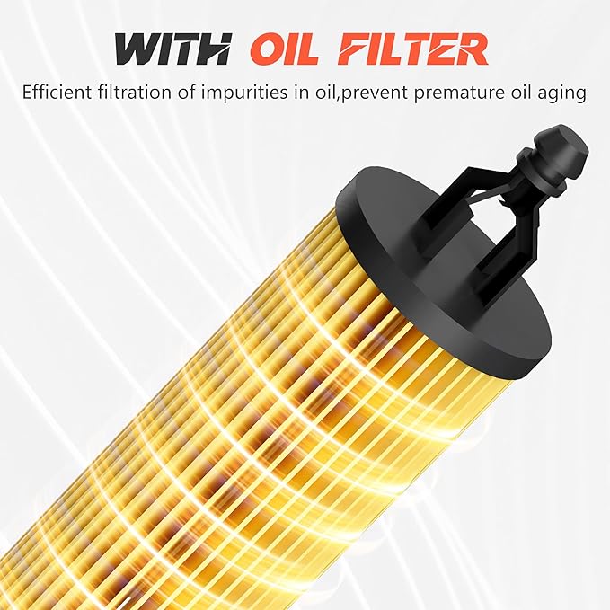 926-876 926-959 Upgraded Aluminum Engine Oil Filter Housing with Oil Cooler Fit For 2011-2016 Dodge Journey Charger Challenger Durango Avenger Wrangler Grand Cherokee Chrysler 200 300 Town Country