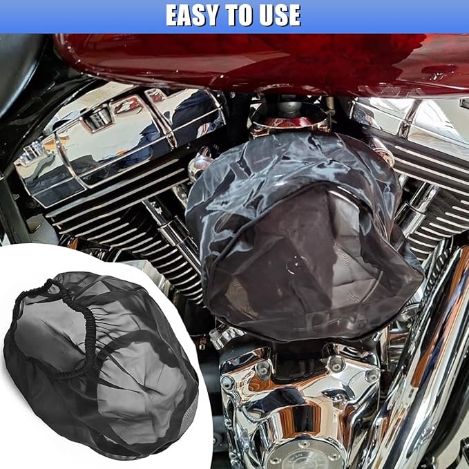Air Intake Filter Sock Cover, Waterproof Dustproof Air Cleaner Protective Cover, High Flow Cone Car Intake Filter Rain Sock, Universal Car Accessories for SUV, Truck, ATV (Small)
