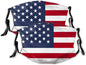 ASA Techmed Reusable Dual Air Breathing Valve Face Mask Cover with Activated Carbon Filter (Patriotic 2pcs)