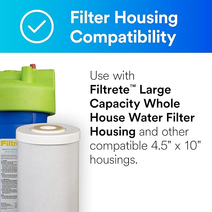 Filtrete Large Capacity Granulated Activated Carbon Whole House Water Filter 4WH-HDGAC-F01. for use with 3WH-HD-S01 System (Pack of 2)