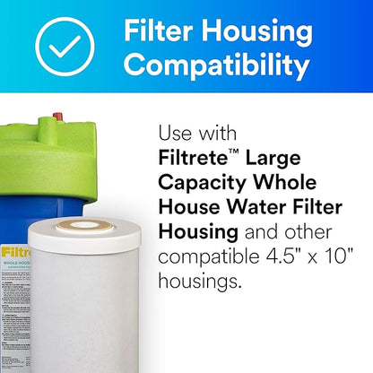 Filtrete Large Capacity Granulated Activated Carbon Whole House Water Filter 4WH-HDGAC-F01. for use with 3WH-HD-S01 System (Pack of 2)