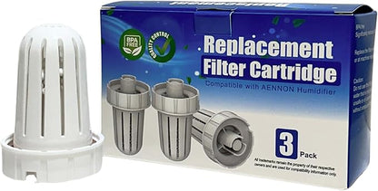 Nispira Mist Demineralization Cartridge Filter Replacement Compatible with Aennon Cool Mist Ultrasonic Humidifier | Prevents Mineral Deposit Hard Water White Dust | Pack of 9