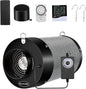 MELONFARM 4 inch Air Carbon Filter Smelliness Control with Australia Virgin Charcoal, Built-in 14cm Fan Low Nois and Speed Controller, Smelliness Scrubber for Inline Duct Fan, Grow Tent 4" x 12.6"