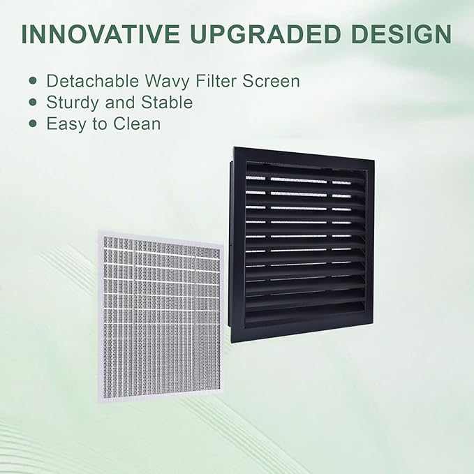 2-Pack Paintable Gable Vents - 18" x 18" Aluminum with Screen, Maximize Ventilation in Attics and Sheds, Vent Opening: 16" x 16"