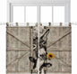 Funny Farm Animals Bedroom Curtains 63 Inch Length, Window Curtains Tab Top, Vintage Barn Brown Sunflowers Light Filtering Window Treatments Drapes 42"x63" 2 Panel