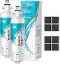 ICEPURE Alkaline ADQ36006101 Refrigerator Water Filter and Air Filter Replacement for LG LT700P, Kenmore Elite 46-9690, FML-3, ADQ36006102, RWF1052, CLCH106, RWF1200A, LFX28968ST, Enhances PH, 2Combo