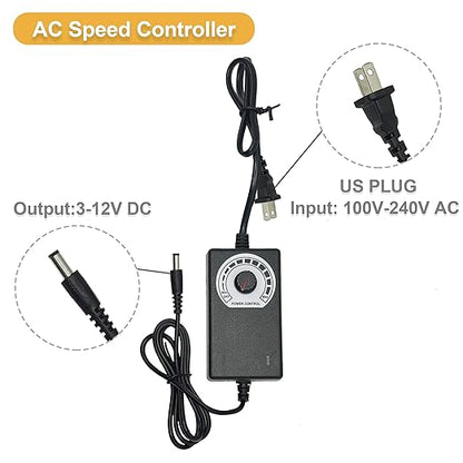 Big Airflow Computer Fan, 4 x 120 mm x 25 mm Brushless Axial Cooling Fan, AC 100V - 240V Speed Control Fan, for Cabinet Computer Case Chassis Server Workstation Amplifier Greenhouse Cooling DIY(4)
