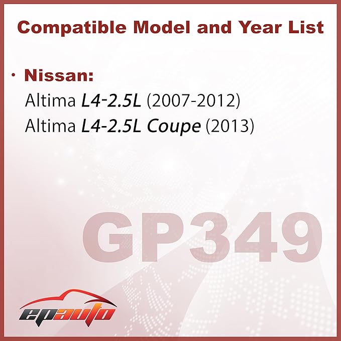 EPAuto GP349 (CA10349) 4 Cylinders Engine Air Filter Compatible with Nissa Altima (2007-2012)