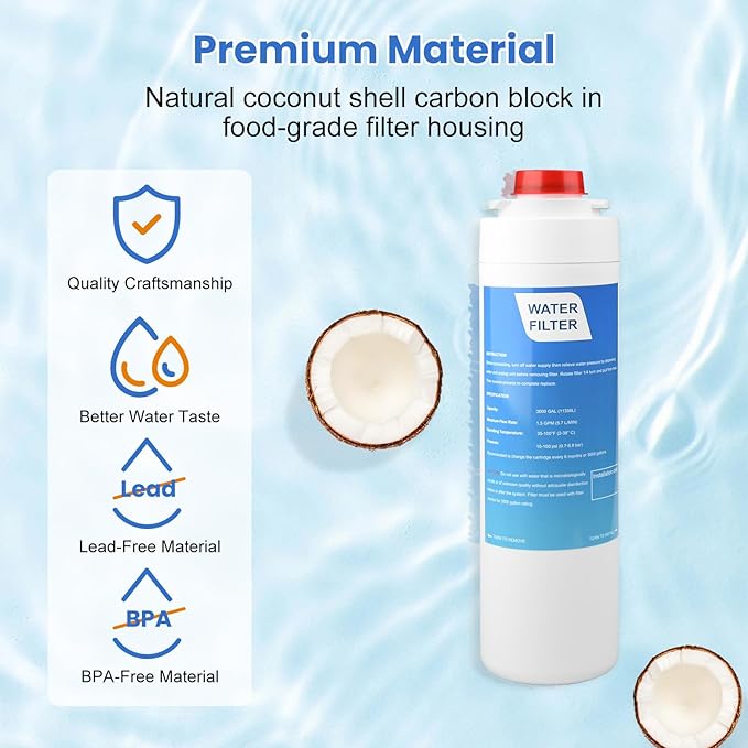 3 Pack 51300C Replacement Filter(No Chip) Compatible with 51300C EWF3000, Compatible with ezh2o ERF750, 55898C Bottle Station, High Capacity 3000 Gallon