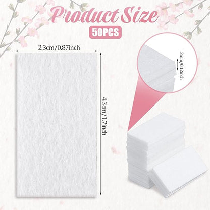 50 Pack Unscented Aroma Pads, 1.7x0.91" White Aroma Oil Refill Pads Aromatherapy Perfume Diffusers Humidifier Refill Pad Replacement for Home Electronic Equipment Locket Scent Ball Plug-in Diffuser