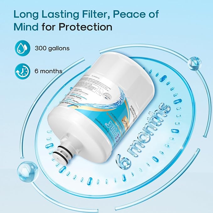 ICEPURE Alkaline 5231JA2002A Refrigerator Water Filter Replacement for LG LT500P, ADQ72910901, GEN11042FR-08, Kenmore 9890, ADQ72910907, LFX25973S, LFX25974ST, 46-9890, LSC27925ST, Enhances PH, 1Pack