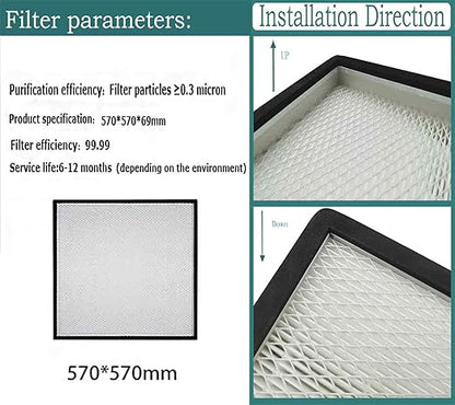 220V Vertical Laminar Dust Free Workshop with HEPA Filter, 23.62"×23.62" Aluminum Air Flow Clean Bench, Multi-Wing Centrifugal Fan, for Phone Repair Workshop, Laboratory Use