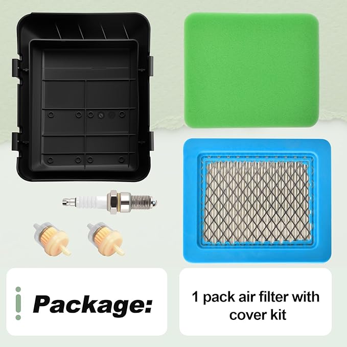 Air Filter with Cover Kit Compatible with Husqvarna HU800AWD HU800BBC HU800HW 7021R 8280117 Lawn Mower Replace 96145001100 96145002101