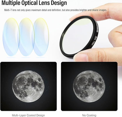 Astromania Deluxe Telescope LRGB 2 Inch Filter Set - Planet Colour Filters for Use with Monochrome CCD Cameras - Give Stunning and Excellent Astrophotographic Results