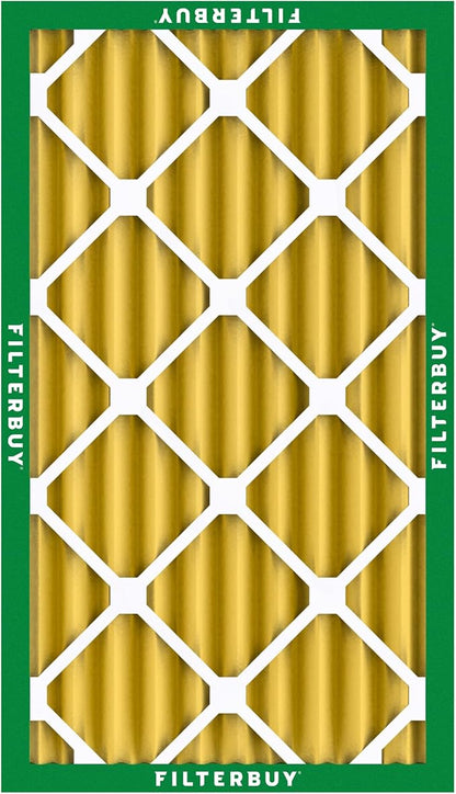 Filterbuy 16x25x4 Air Filter MERV 11 Superior Pet & Allergy Defense (12-Pack), Electrostatic Pleated HVAC AC Furnace Filters Replacement, Made in USA (Actual Size: 15.50 x 24.50 x 3.63)
