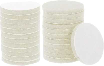 HARFINGTON 24pcs Scrubber Scouring Pads 450 Grits 4 Inch Drill Power Brush Hoop and Loop Surface Conditioning Disc Drill Scuffing Disc Scrub Pads for Home Kitchen Cleaning, White