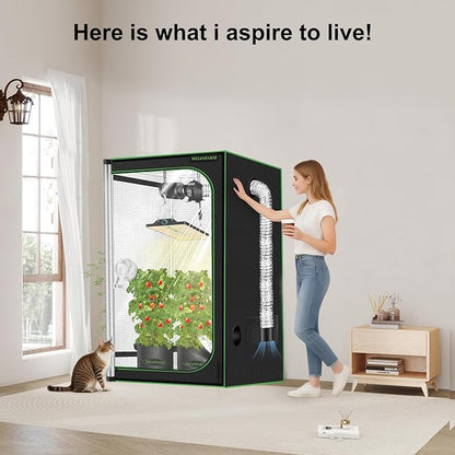 MELONFARM 4 Inch Air Carbon Filter Smelliness Control with Australia Virgin Charcoal, Odor Removal Carbon Filter for Grow Tent, Inline Fan, Hydroponics, Pre-Filter Included, Insulated Flange 4" x 11"