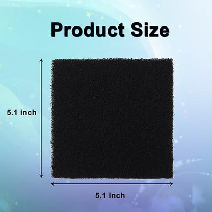 6 Pack Activated Carbon Filters Compatible with Hakko Xytronic Aoyue Smoke Absorber, 5 1/8 Inch x 5 1/8 Inch Solder Extractor Filter
