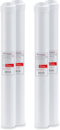 LiquaGen Activated Alumina + Carbon + KDF-55 Replacement Water Filter Cartridge – Helps Manage Fluoride, Chlorine & Taste, Refillable 2.5" x 10", 2.5" x 20", 4.5" x 10", 4.5" x 20" (4, 2.5" x 20")