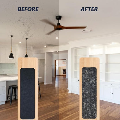 Ceiling Fan Filters for Blades, 3Pcs Activated Coconut Shell Carbon Ceiling Fan Air Purifier Pads, Easily Sticks Unscented Air Filters for Common Household Contaminants