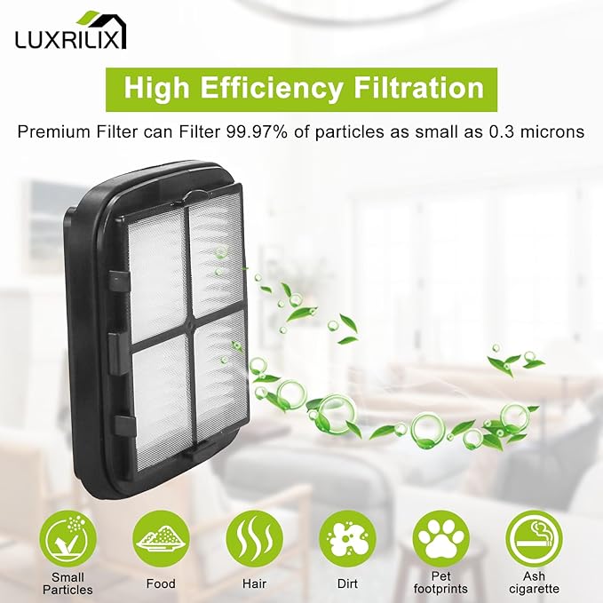 97D5 Filter Replacement for Bissell Pet Eraser Corded Hand Vac 33A1B 33A1 33A1W 27K6 Replace # 203-7416 2031432 (2 PACK) LUXRILIX