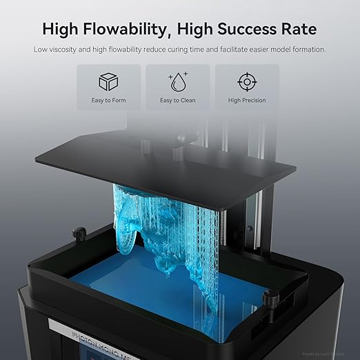 ANYCUBIC ABS-Like Resin Pro 2, Upgraded 8K 3D Printer Resin with Enhanced Strength and Toughness, High Precision, Low Odor, Wide Compatibility for All LCD Resin 3D Printers (Clear Blue, 1kg)