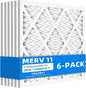 (6 Pack) 10x24x1 Air Filter, MPR 1200 & FPR 7, MERV 11 Pleated Air Filter (Actual Size: 9.75"x23.75"x0.75")