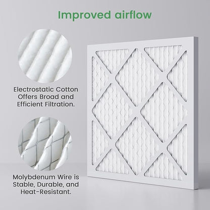 Waykar MERV-10 Filter Replacement – Captures Dust, Pollen – Compatible with Waykar 550 CFM Air Scrubber (5-Pack)