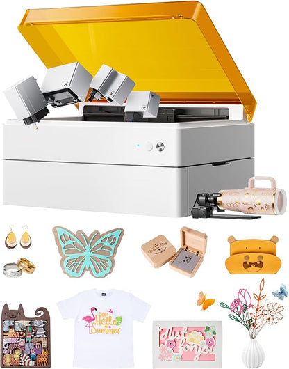 xTool M1 Ultra Laser Cutter and Engraver Machine, 4-in-1 Craft Machine with 10W (10000mW) Class I Laser Engraver, Inkjet Printing, Blade Cutting, Pen Drawing, Use on 1000+ Materials - Premium Bundle
