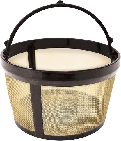 4 Cup Reusable Filter Basket With Closed Bottom Fits MrCoffee Coffee Maker and Brewer - Permanent Filter Replacement Compatible With Mr Coffee Gold Basket-Style Filters 1-Pack
