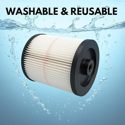 Nispira 9-17816 17816 Red Stripe Replacement HEPA Filter for Craftsman Craftsman Shop Vac Wet/Dry Vacuum 5/6/8/12/16/32 Gallon Larger, 3 Pack