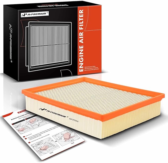 A-Premium Engine Air Filter Compatible with Selected Cadillac, Chevrolet & GMC Models - Silverado, Sierra, Avalanche, Suburban, Tahoe, Yukon, Escalade & More