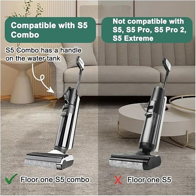 Hand-held Floor Scrubbers Roller Brush Hepa Filter Parts。Compatible for Tineco Floor ONE S5 Combo 。Wet Dry Vacuum Cleaner Replacement Spare