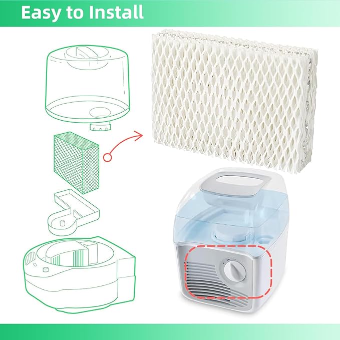 kakofaci 6 Pack WF813 Humidifier Filters Replacement Compatible with Equate EQWF813 PCWF813 Relion RCM832 RCM-832N Protec RWF813 EQ-2119-UL PCCM-832N Cool Mist Humidifiers Wick Filter