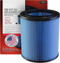 17907 Fine-Dust Cartridge Vacuum Filter – Compatible with Craftsman 9-17907 Shop Vac 5–20 Gallon, 3-Layer Pleated Replacement for Wet/Dry Vacuums