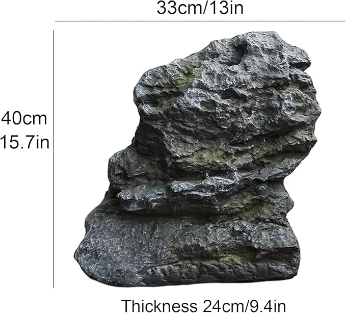 Outdoor Fake Rock Cover Realistic Lightweight Fiberglass Artificial Landscape Boulder Enclosure Protection Dome for Well Pump Septic Tank Electrical Boxes R (U)