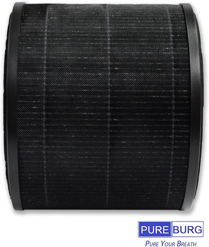 PUREBURG Replacement Filter Compatible with AirExpect & AirExtend Air Purifiers JL-AP-TB01,2-Pack H13 HEPA 3-Stage Filtration Activated Carbon 2-in-1