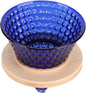 AUNMAS Coffee Dripper Pour Over Filter, Thick Glass Durable Simple Use Even Extraction Universal Fit, Reusable Paperless for Home Office Blue