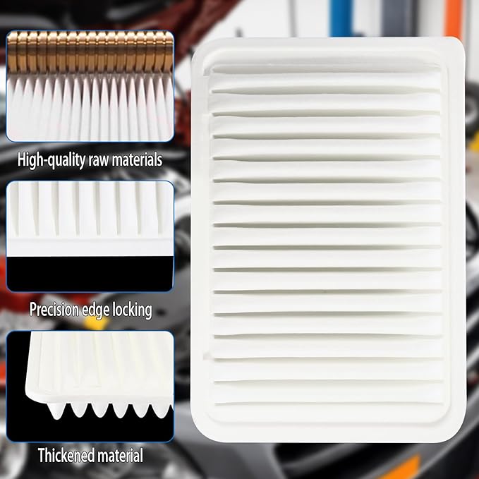 Engine Air Filter 17801-20040 Replacement Suitable for Toyota/Lexus Rigid Panel ES300 2002-03 Camry (2002-2006) Camry Hybrid (2007-2011) Solara (2004-2008) Highlander non-hybrid (2001-2013)