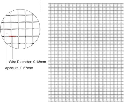 MRYBD 304 Stainless Steel Woven Wire Mesh Small 1mm Hole Fine Wire Mesh, 30 Mesh Drain Cover Mesh, Garden Insect Screen, for Air Bricks, Window, Vents, Filter 1x1m