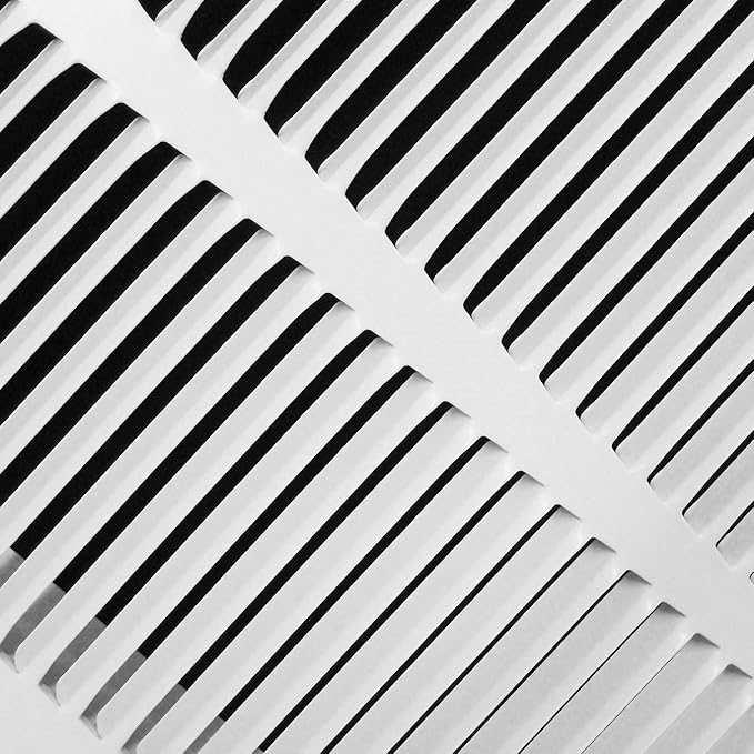 HVAC Premium 26" X 16" Steel Return Air Filter Grille for 1" Filter - Fixed Hinged - HVAC DUCT COVER - Flat Stamped Face - White [Outer Dimensions: 28 5/8"w X 18 5/8"h]