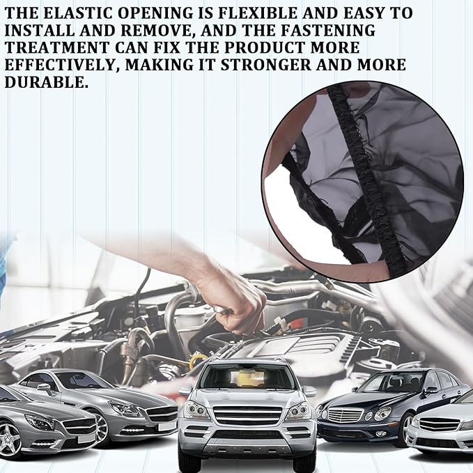 Cold Air Intake Filter Cover, Thickened Dust-proof Water-proof Motorcycle Universal Air Intake Cover Filter Sock Compatible with Harley Davidson Touring, for High Flow Cone Air Filter (L)