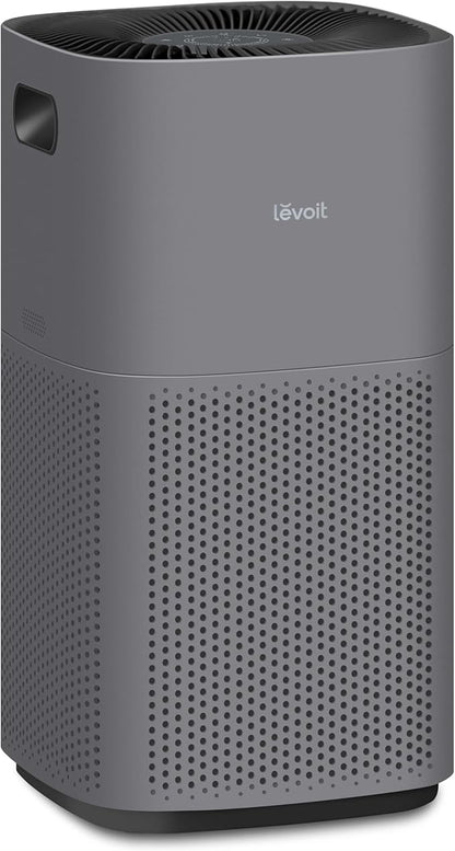 LEVOIT Air Purifiers for Home Large Room Up to 2933 Ft² With HEPA Sleep Mode, AHAM VERIFIDE, Smart WIFI, PM2.5 Monitor, 3-in-1 Filter For Smoke, Pet Allergies, Dust, Alexa Control, Core 600S-P, Grey