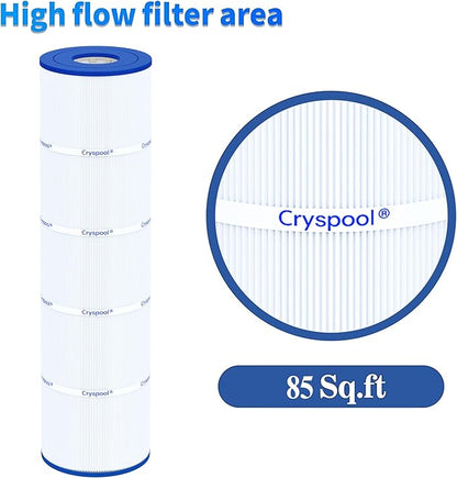 Cryspool® 07079 Filter Compatible with Jandy CL340, CV340, PJAN85, R0554500, C-7459, FC-0800, A0557900, 4×85 Sq. Ft Pool Filter Cartridge, 4 Pack
