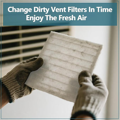 MERV 8 Filter Material, 23 Ft² Cut to Fit Air Filter Material for Captures Dust and Pet Dander as Small as 1.0 Microns. With Adhesive Hook Tape, Suitable for Ceiling and HVAC Furnace Vents