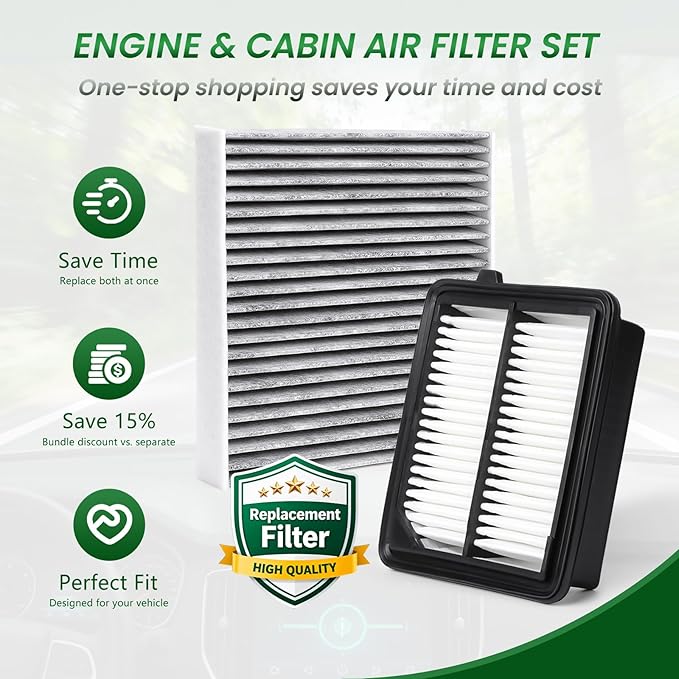 Cabin Engine Air Filter Kit CF11182 CA11399 Fit for ACURA RDX (2020-2022)