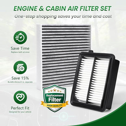 Cabin Engine Air Filter Kit CF11182 CA11399 Fit for ACURA RDX (2020-2022)