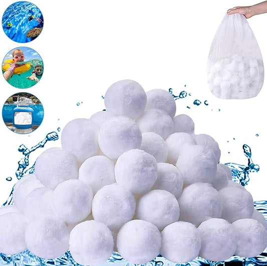 1.54 lbs Pool Filter Balls for Sand Filter, Eco-Friendly Reusable Pool Fiber Filter Balls Replace Pool Filter Sand, Pool Filter Media Balls for Swimming Pool (Equals 50 lbs Pool Filter Sand)