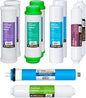 Reverse Osmosis Alkaline pH+ Water Filter Set | 10 Replacement Water Filters with 100 GDP Membrane | 1 Year Supply | Under Sink RO Water Filter | PP, GAC, CTO, ROM, PC, ALK | Universal 10 Inch Size
